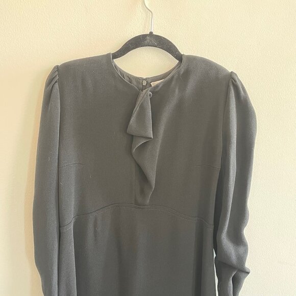 Carven Crepe Dress with ruffle detail - Black, Size 40 (4 in US) - Picture 2 of 3